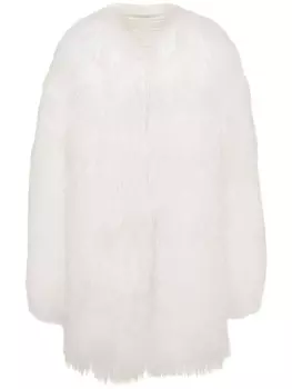 Prada пальто миди, белый