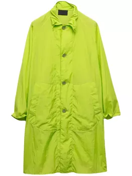 Prada пальто-рубашка на пуговицах, зеленый