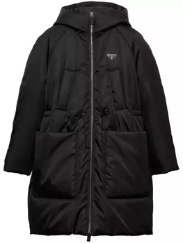 Prada пальто с подкладкой из нейлона Re-Nylon, черный