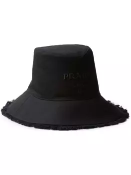 Prada панама с бахромой, черный