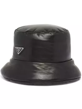 Prada панама с логотипом, черный