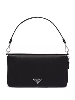 Prada папка для документов с логотипом, черный