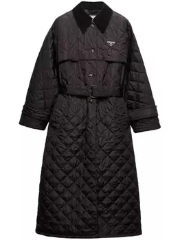 Prada парка с логотипом, черный