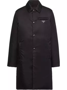 Prada плащ на кнопках, черный