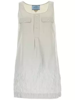 Prada платье мини А-силуэта, нейтральный цвет