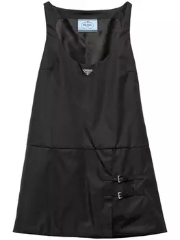 Prada платье мини с треугольными чашками, черный