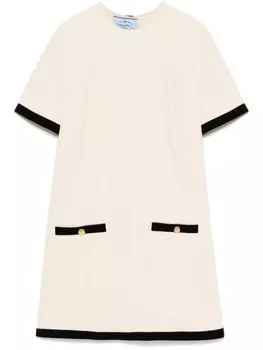 Prada платье мини Sabl, нейтральный