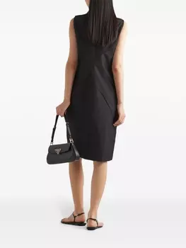 Prada платье с логотипом, черный