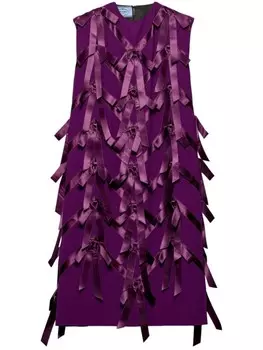 Prada платье Sabl с бантами, розовый