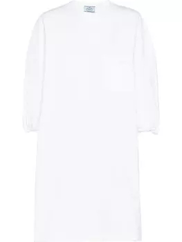 Prada платье-трапеция длины мини, белый