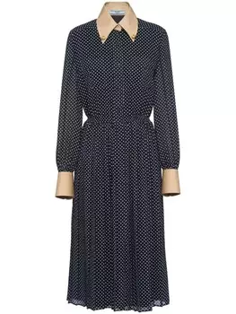 Prada платье в горох, синий