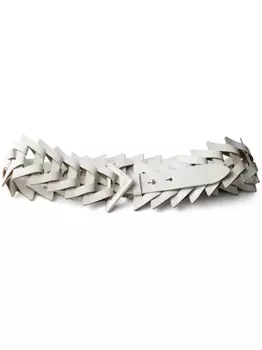 Prada плетеный ремень, белый