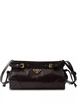 Prada плиссированная мини-сумка, коричневый
