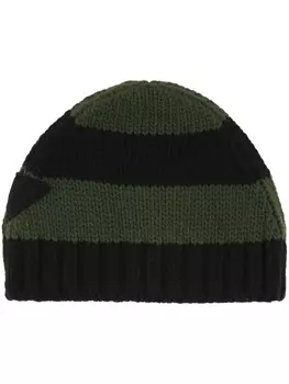 Prada полосатая шапочка, черный