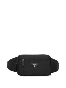 Prada поясная сумка с логотипом, черный