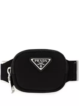 Prada поясная сумка с логотипом, черный