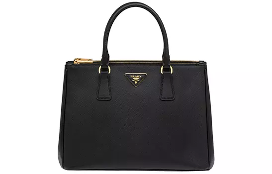PRADA Портативная кожаная сумка через плечо, женская, черная