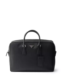 Prada портфель из сафьяновой кожи, черный