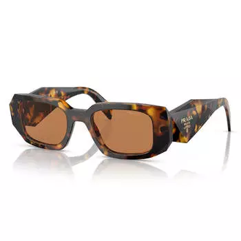 Prada PR 17WS VAU2Z1 49 мм женские прямоугольные солнцезащитные очки, цвет honey tortoise