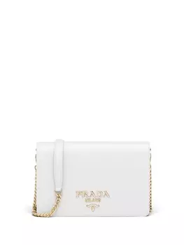 Прямоугольная мини-сумка Prada, белый