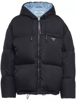 Prada пуховик Re-Nylon, черный