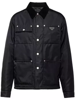Prada пуховик Re-Nylon, черный