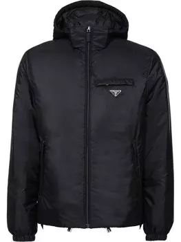 Prada пуховик Re-Nylon, черный