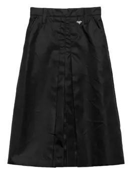 Prada расклешенная юбка Re-Nylon, черный