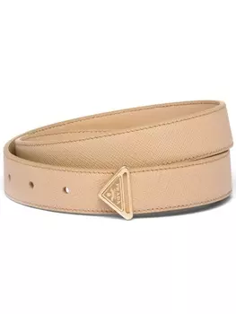 Prada ремень из сафьяновой кожи, нейтральный цвет