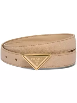 Prada ремень из сафьяновой кожи, нейтральный цвет