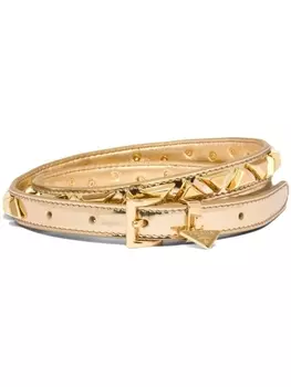 Prada ремень с заклепками, золотистый