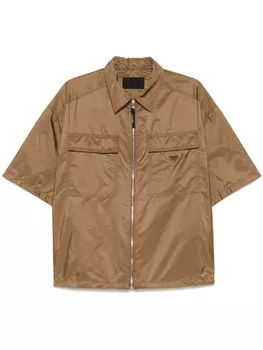 Prada рубашка на молнии, коричневый