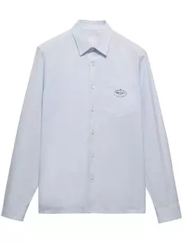 Prada рубашка на пуговицах, синий