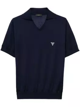 Prada рубашка поло из кашемира, синий