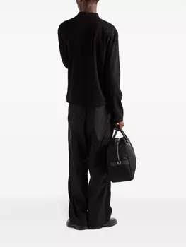 Prada рубашка-поло из нейлона пике, черный