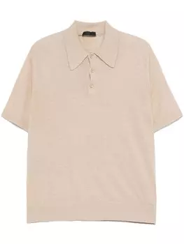 Prada рубашка поло тонкой вязки, нейтральный