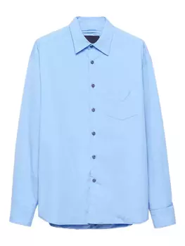 Prada рубашка с логотипом, синий