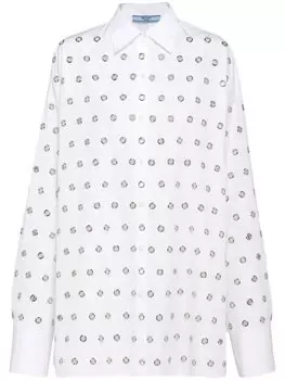 Prada рубашка с люверсами, белый
