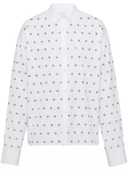 Prada рубашка с люверсами, белый