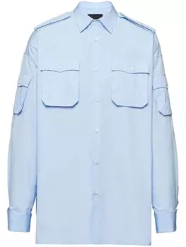 Prada рубашка с отложным воротником, синий