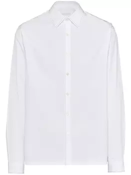 Prada рубашка с вышивкой, белый
