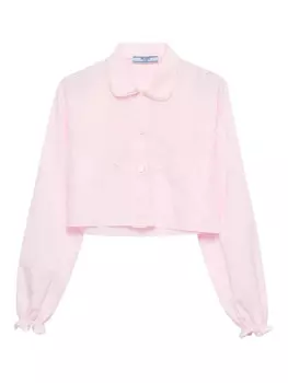 Prada рубашка с вышивкой, розовый