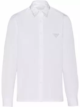 Prada рубашка с заклепками, белый
