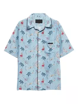 Prada рубашка, синий
