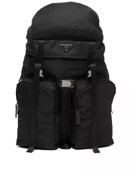Prada рюкзак Re-Nylon с карманами, черный