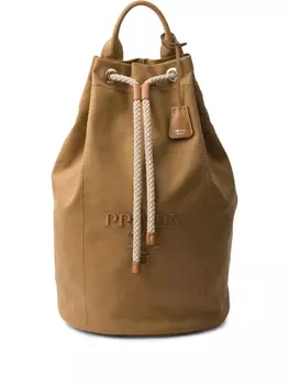 Prada рюкзак с кулиской, коричневый