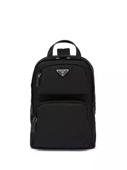 Prada рюкзак с логотипом, черный