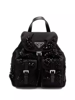 Рюкзак женский Prada декорированный, черный