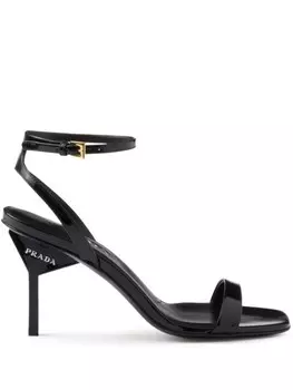 Prada сандалии из лакированной кожи 85 мм, черный