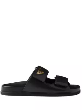 Prada сандалии на липучках, черный